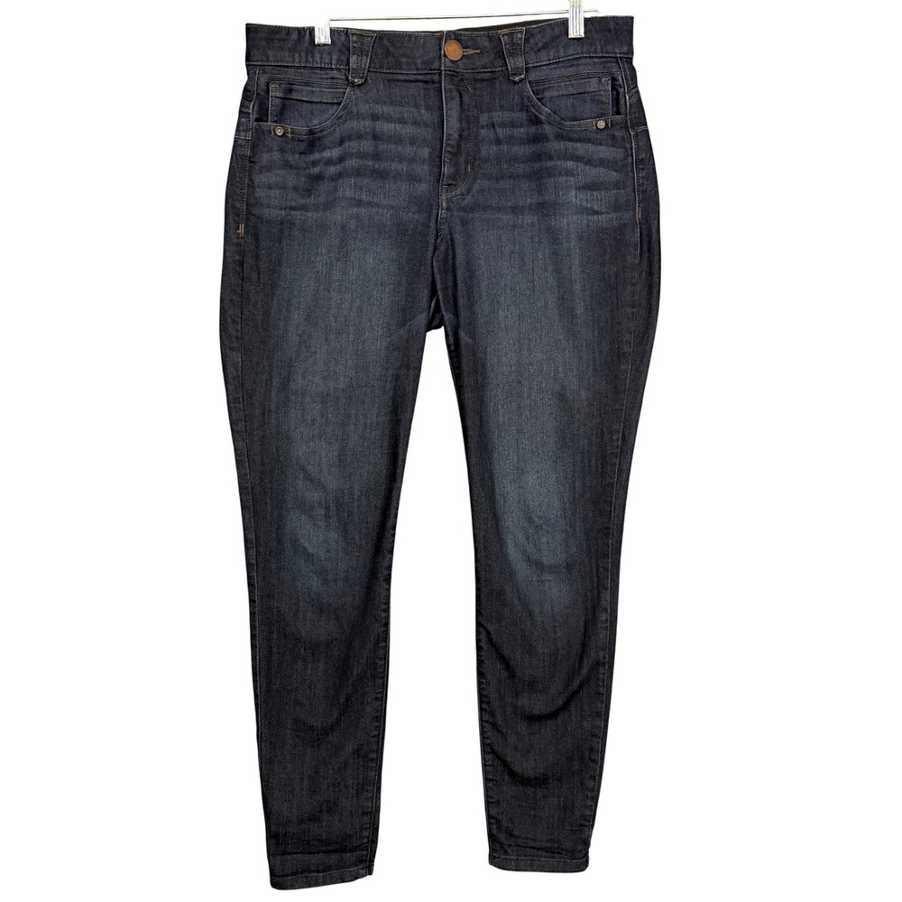 Democracy Jeans Womens‎ 12 Blue Ab Solution Slimming Skinny Dark Wash Indigo